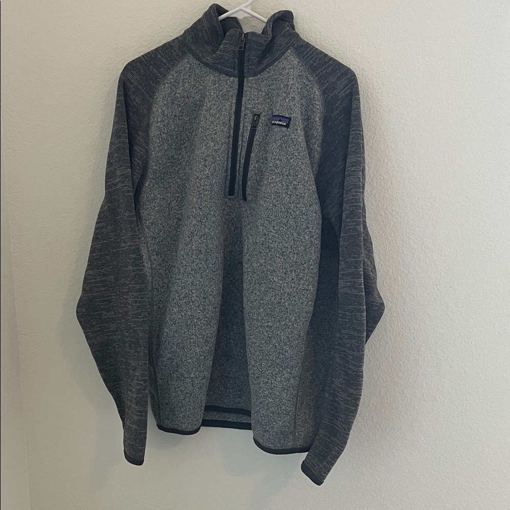 Patagonia Men's Zip-Up Sweater in Charcoal and Heather Gray